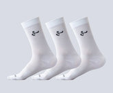 Medias Ciclismo Givelo Paquete 3 Calcetines Blancos